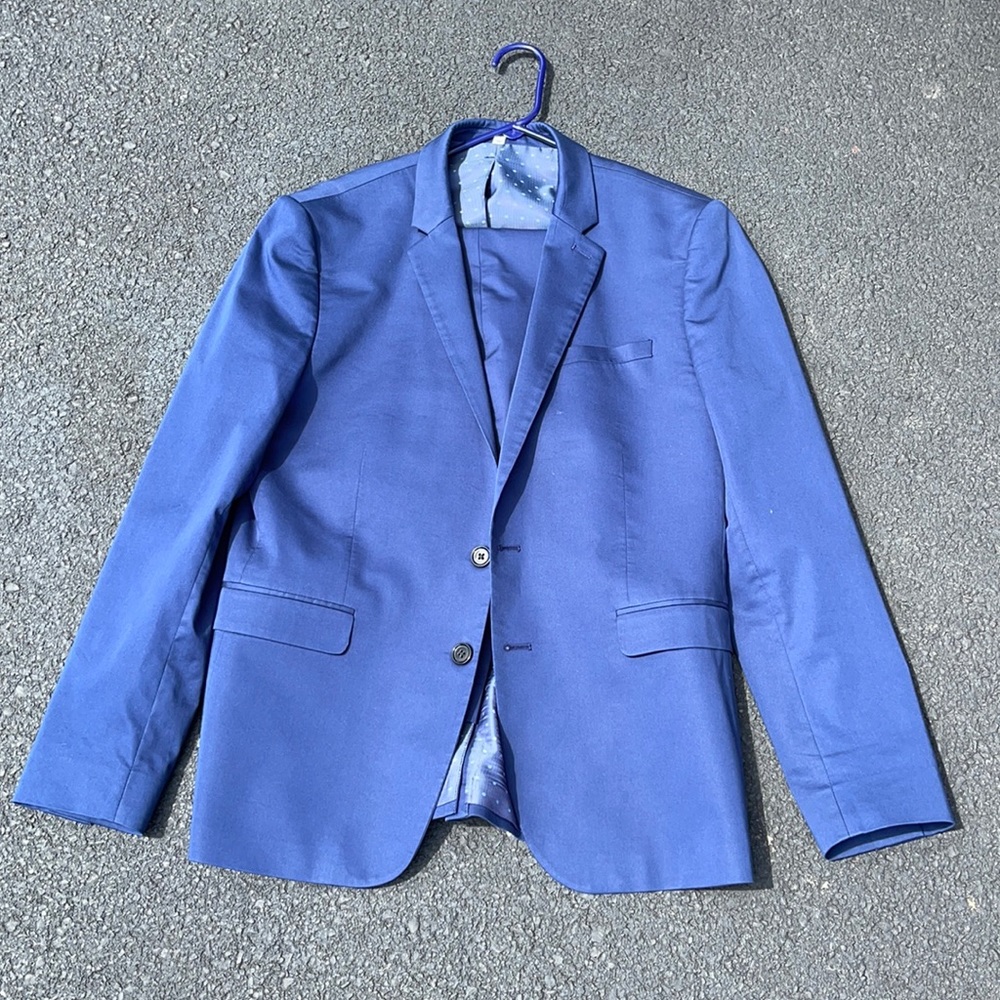Express extra slim two piece suit